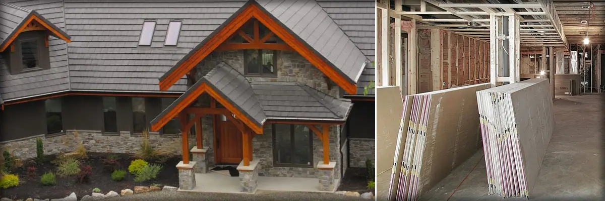 New home build drywall Kelowna BC — residential construction
