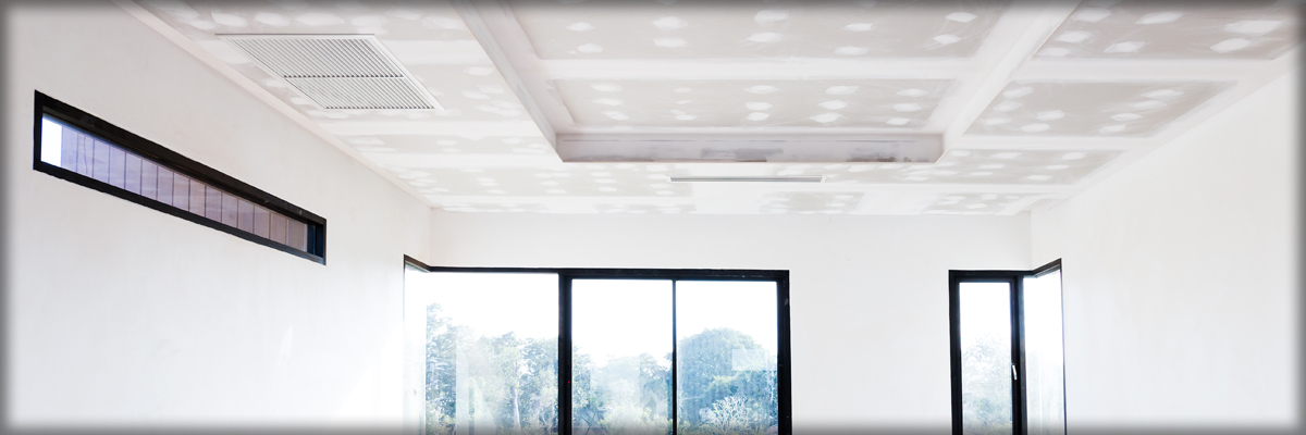 Commercial drywall ceiling installation